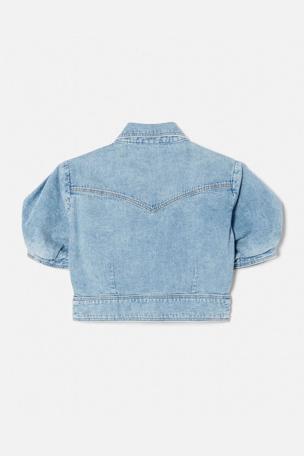 Top Midriff Denim - Blue Mist