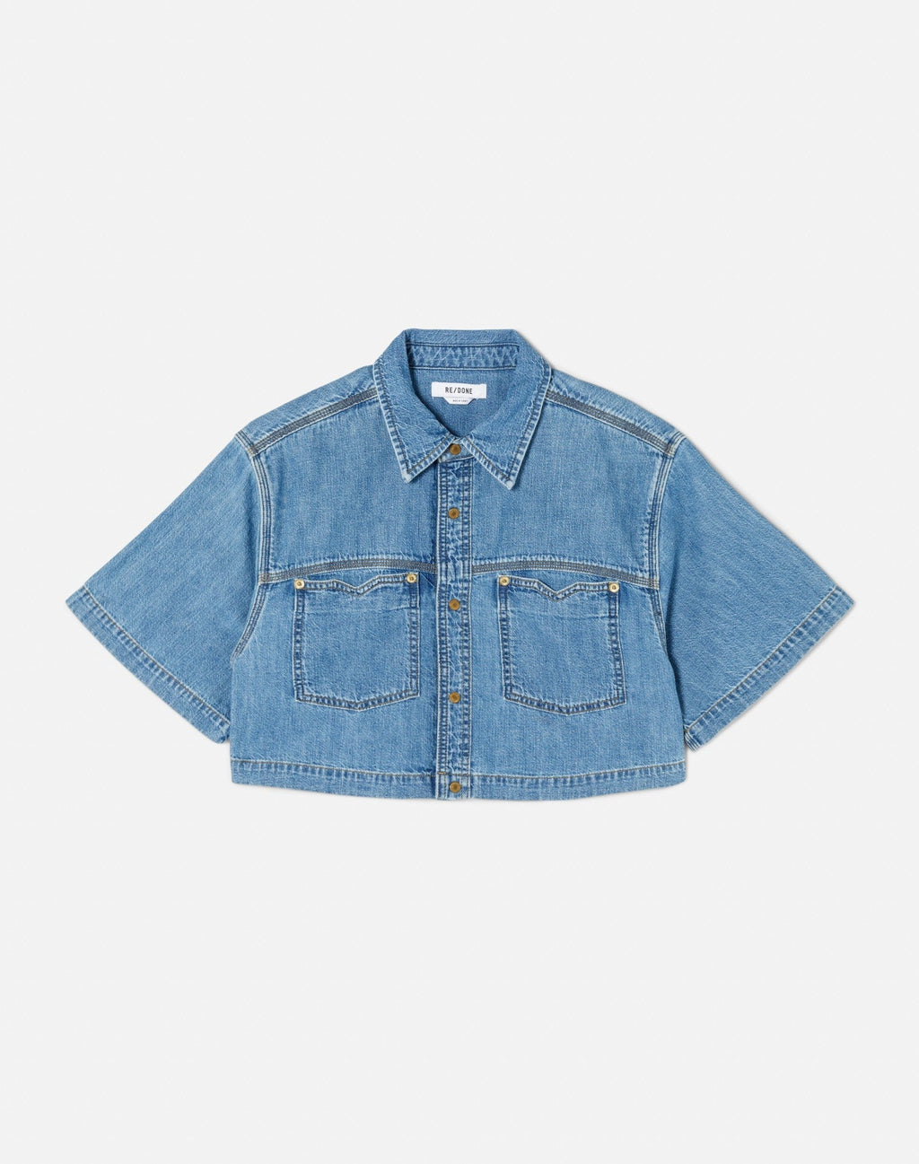 Chemise Oversized Crop - Stoned Ciel