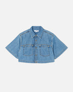 Chemise Oversized Crop - Stoned Ciel