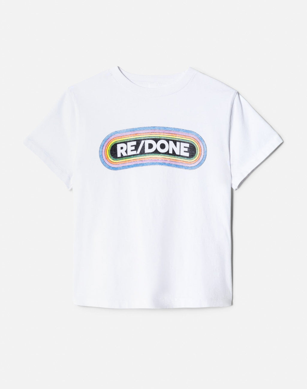 T-Shirt Classic Redone Rainbow - Optic White