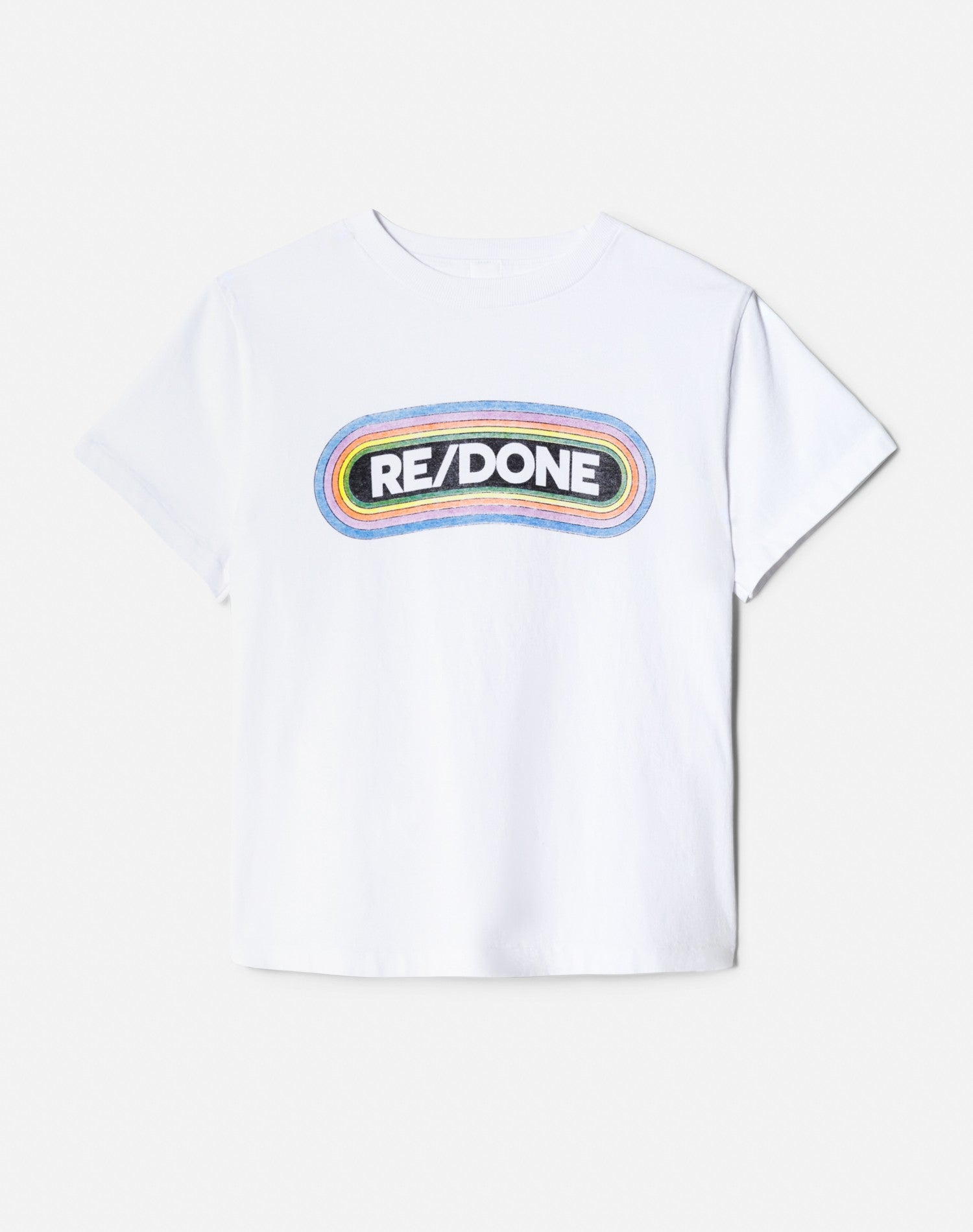 T-Shirt Classic Redone Rainbow - Optic White