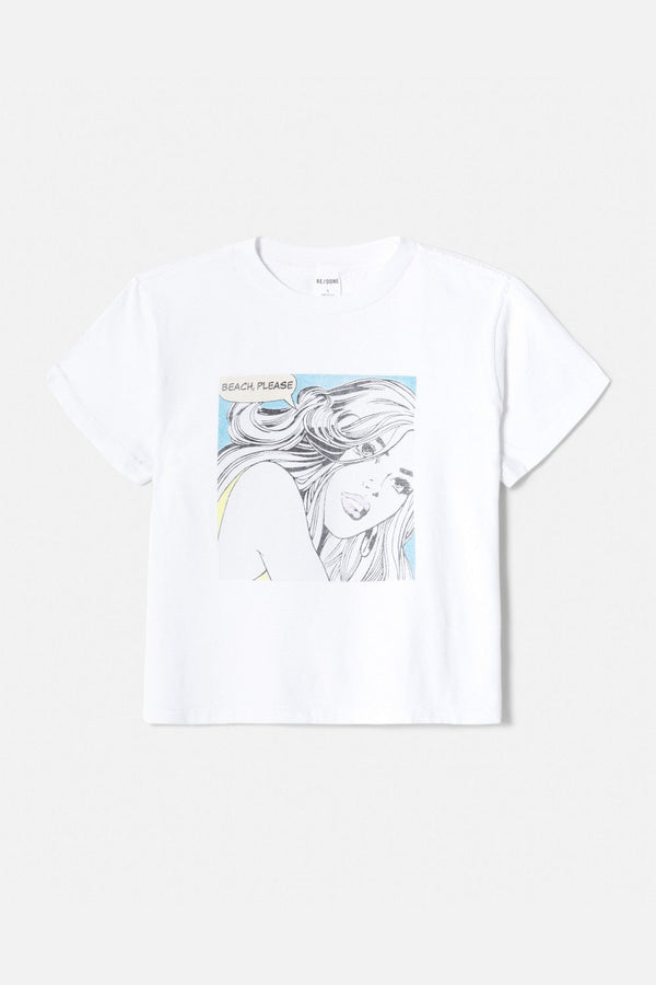 T-Shirt Classic Beach Please - Optic White