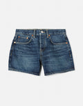 Short Mid Rise Boy - Whiskey Indigo