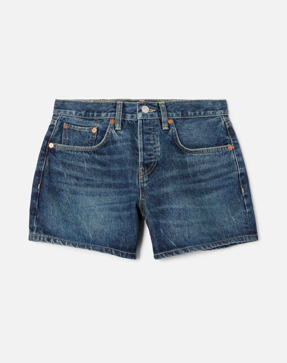 Short Mid Rise Boy - Whiskey Indigo