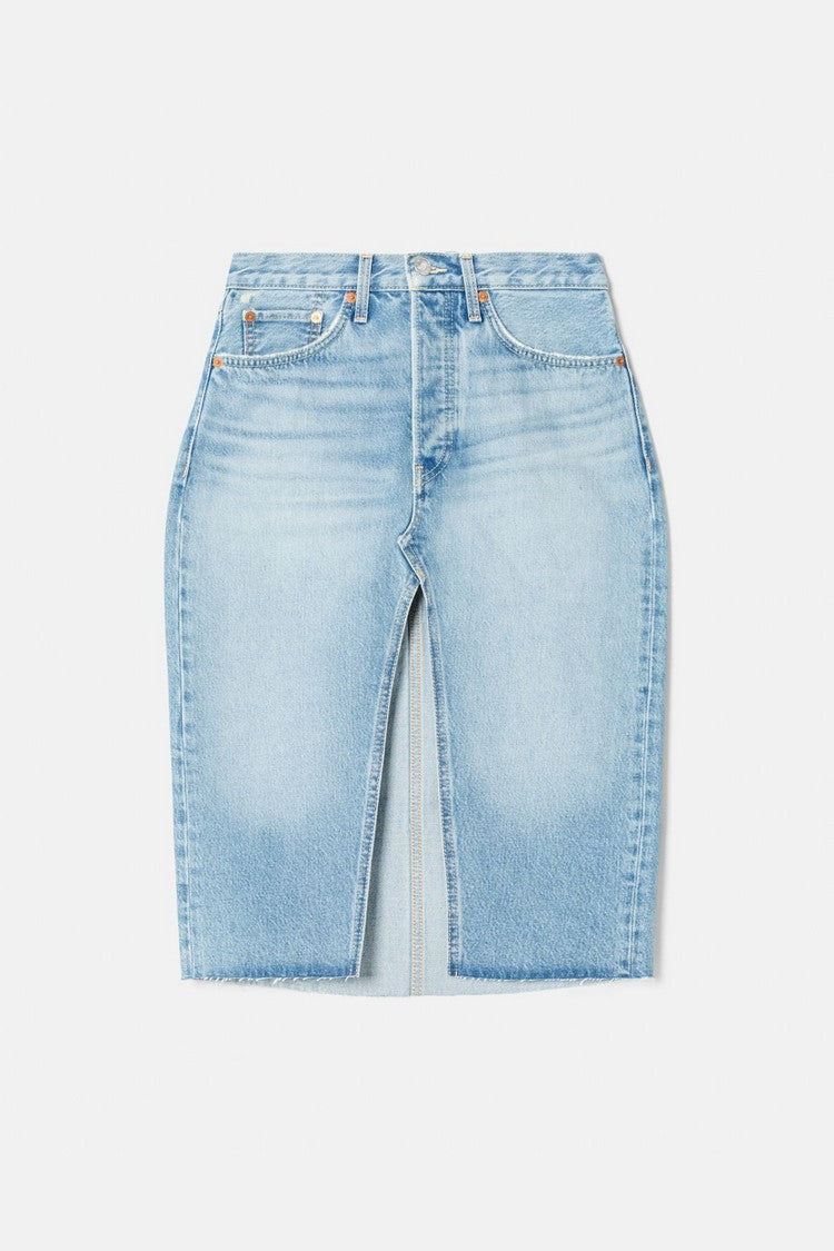 Jupe Midi Denim - Opal Indigo