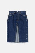 Jupe Midi Denim - Heritage Rinse Stud