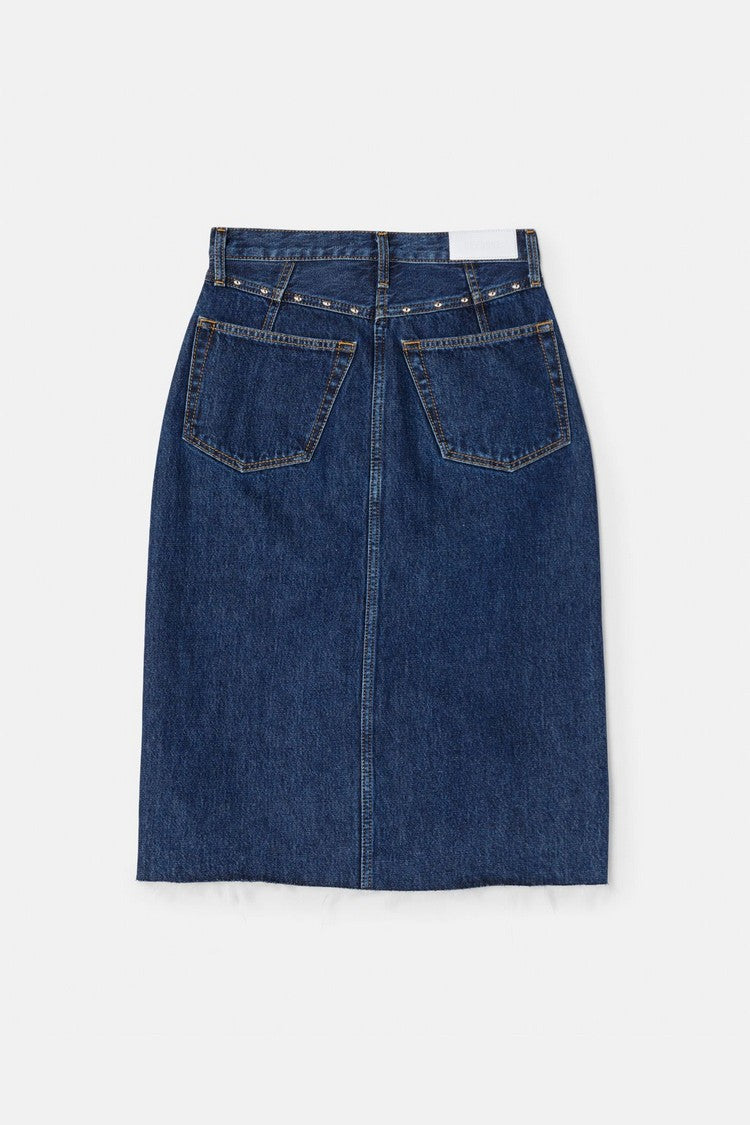 Jupe Midi Denim - Heritage Rinse Stud