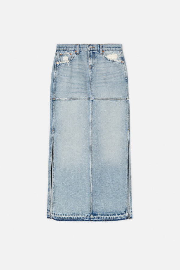 Jupe Mid Rise Split - Ripped Tide