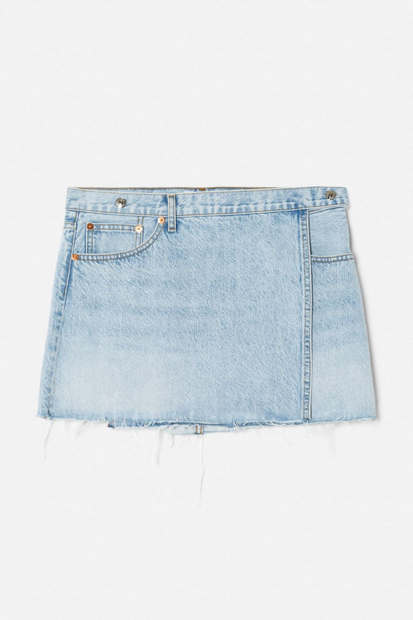 Jupe Mid Rise Wrap - Maliblue