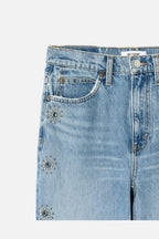 Jean 70S Loose Flare - 60S Studded Indigo