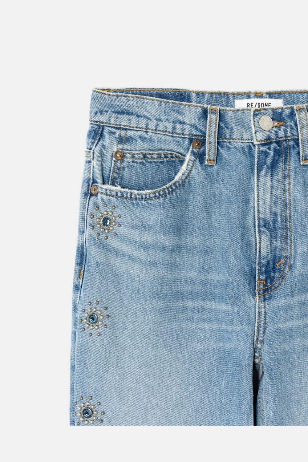 Jean 70S Loose Flare - 60S Studded Indigo