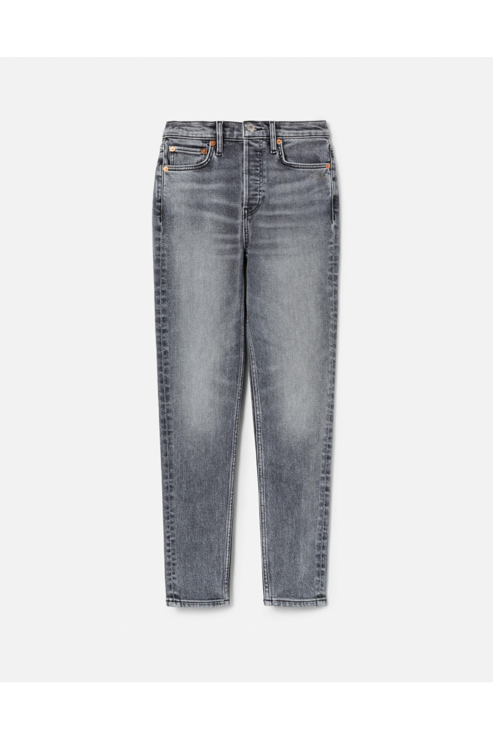 Jean 90S High Rise Ankle Crop - Silver Fade
