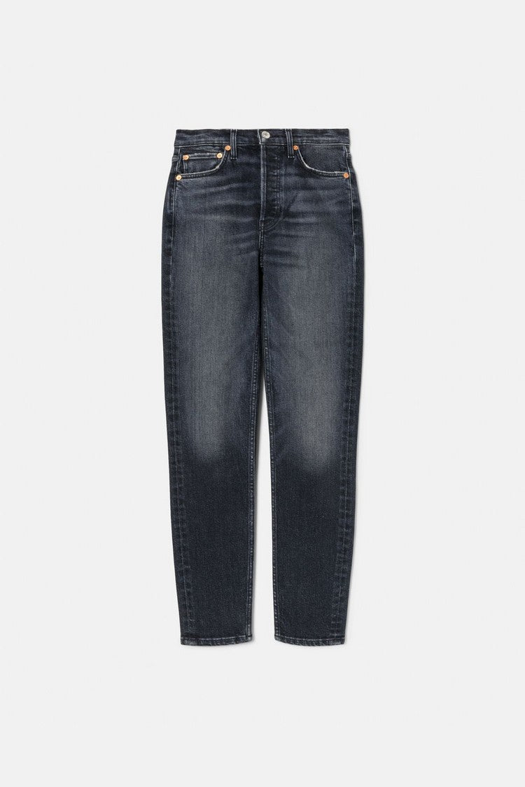 Jean 90S High Rise Ankle Crop - Onyx Fade