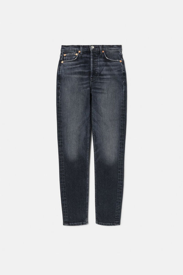 Jean 90S High Rise Ankle Crop - Onyx Fade