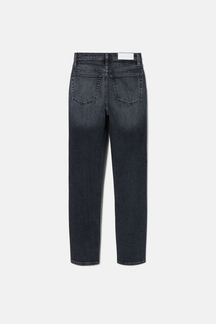 Jean 90S High Rise Ankle Crop - Onyx Fade