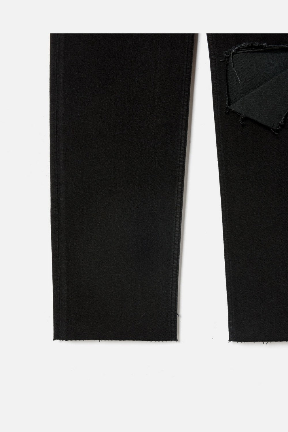 Jean 70S Stove Pipe - Noir With Rip
