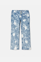 Jean Button Front Crop Boot - Splash