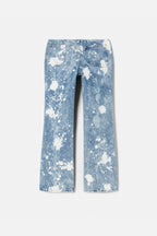 Jean Button Front Crop Boot - Splash