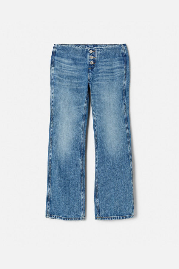 Jean Button Front Crop Boot - Riot