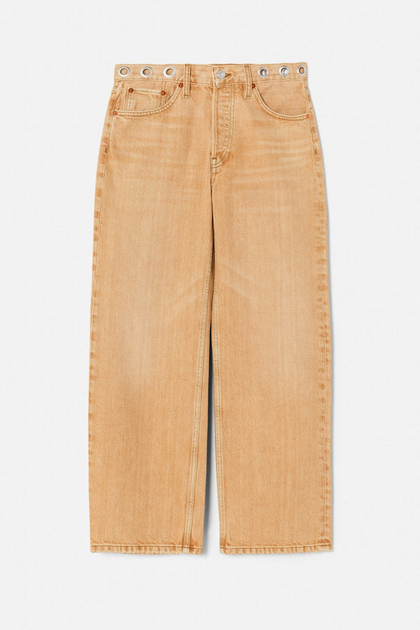 Jean Loose Crop - Grommet Desert Sand