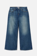 Jean Whipstitch Mid Rise Wide Leg Crop - Barnyard