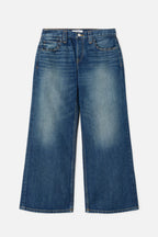 Jean Whipstitch Mid Rise Wide Leg Crop - Barnyard
