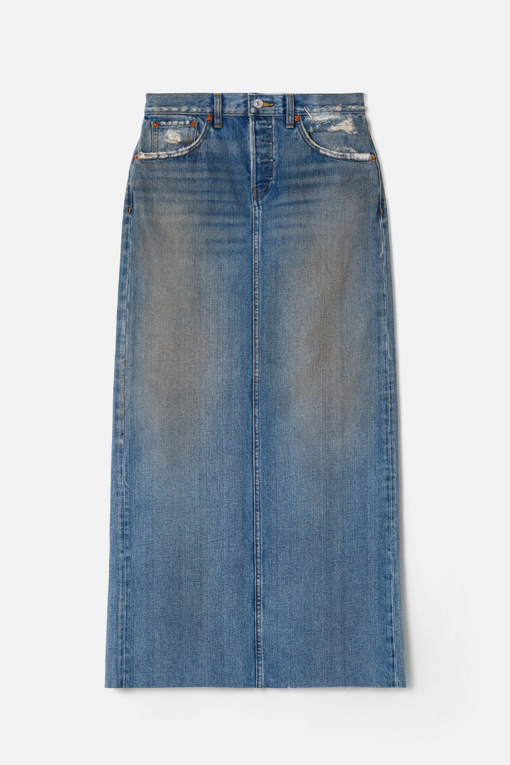 Jupe Split Back Denim Maxi - Trail Rider