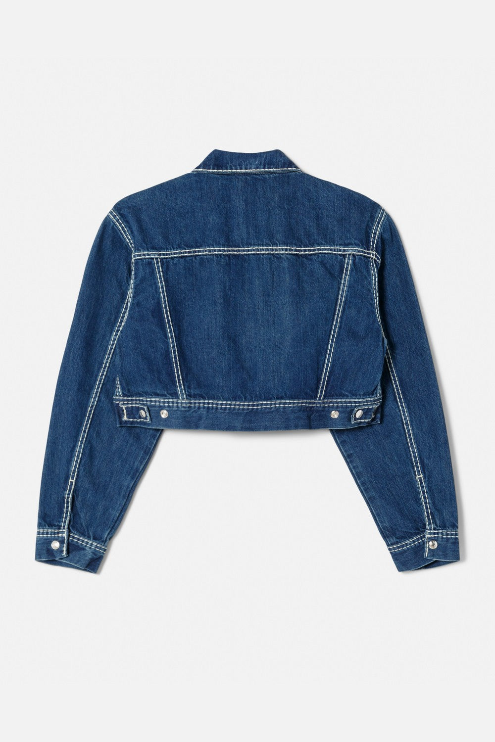 Veste Cropped Denim - Chunky Stitch Indigo