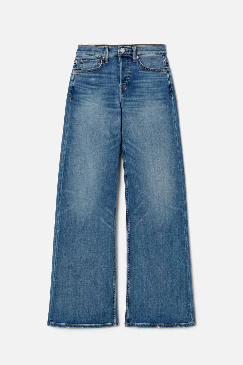 Jean Mid Rise Wide Leg - Blasted
