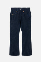 Jean Mid Rise Kick Flare - Cross Hatch Rinse