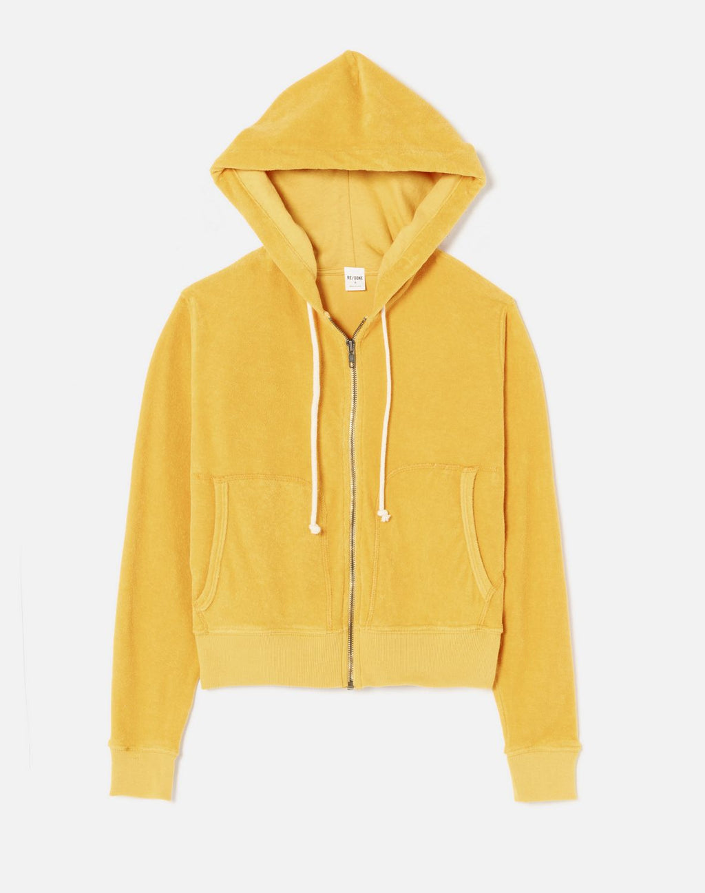 Sweat 90S Zip Up Terry Hoodie - Marigold