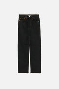 Jean 70S Ultra High Rise Stove Pipe - Jet Blue Black