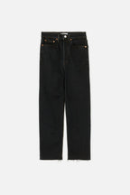 Jean 70S Ultra High Rise Stove Pipe - Jet Blue Black