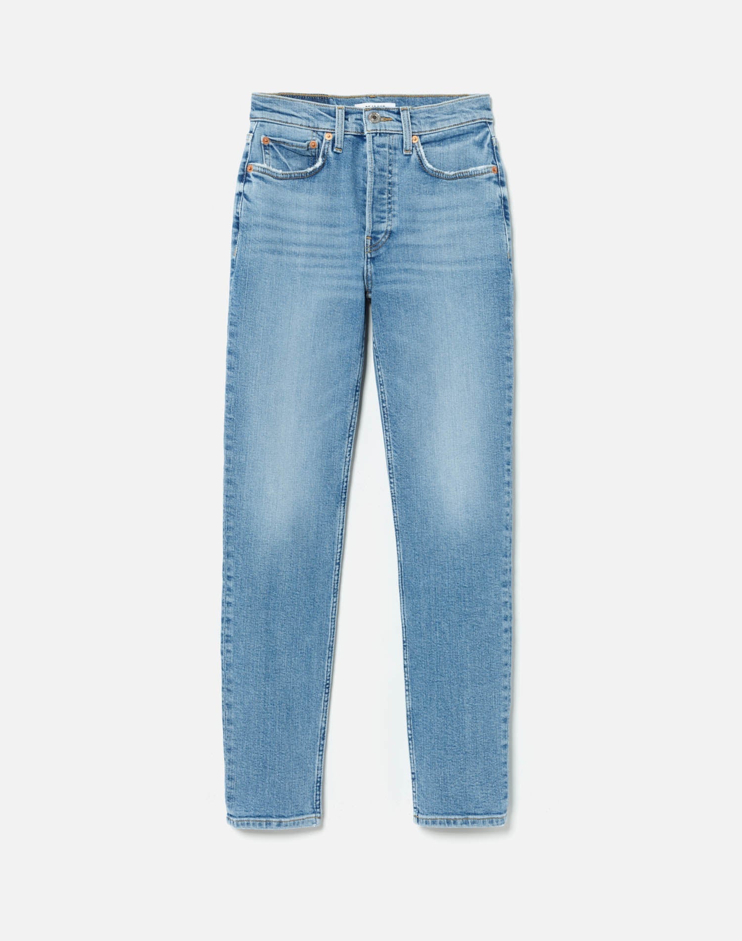 Jean 90S High Rise Ankle Crop - Light Stone