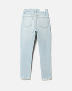Jean 90S High Rise Ankle Crop - Destroyed Icy Blue
