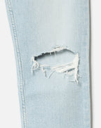 Jean 90S High Rise Ankle Crop - Destroyed Icy Blue