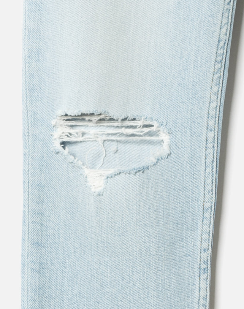 Jean 90S High Rise Ankle Crop - Destroyed Icy Blue
