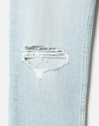 Jean 90S High Rise Ankle Crop - Destroyed Icy Blue