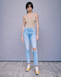 Jean 90S High Rise Ankle Crop - Worn Bright Blue