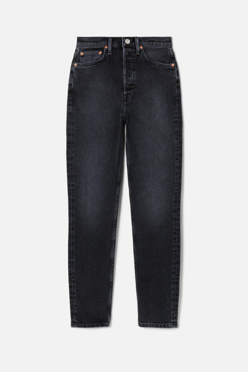 Jean 90S High Rise Ankle Crop - Washed Noir