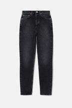 Jean 90S High Rise Ankle Crop - Washed Noir