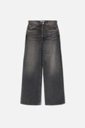 Jean High Rise Wide Leg Crop - Nero