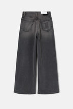 Jean High Rise Wide Leg Crop - Nero