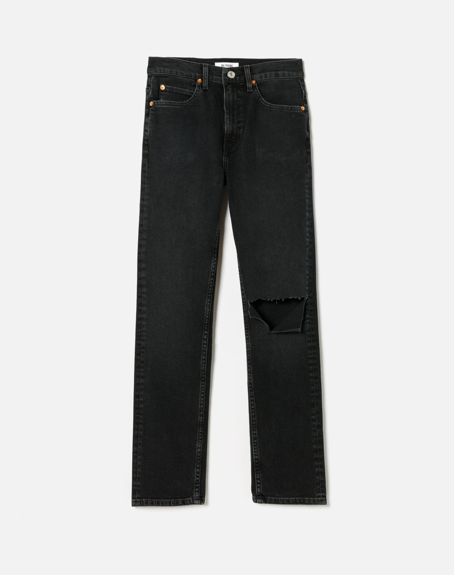 Jean 70S Straight - Washed Noir With Hol