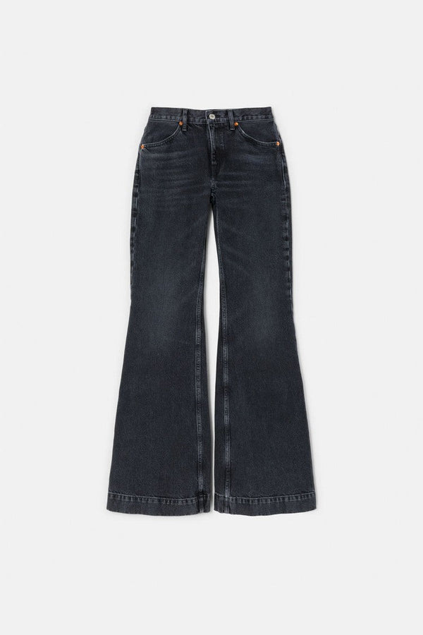 Jean 70S Low Rise Bell Bottom - Broken Black