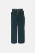 Jean 90S High Rise Loose - Evergreen Dipped