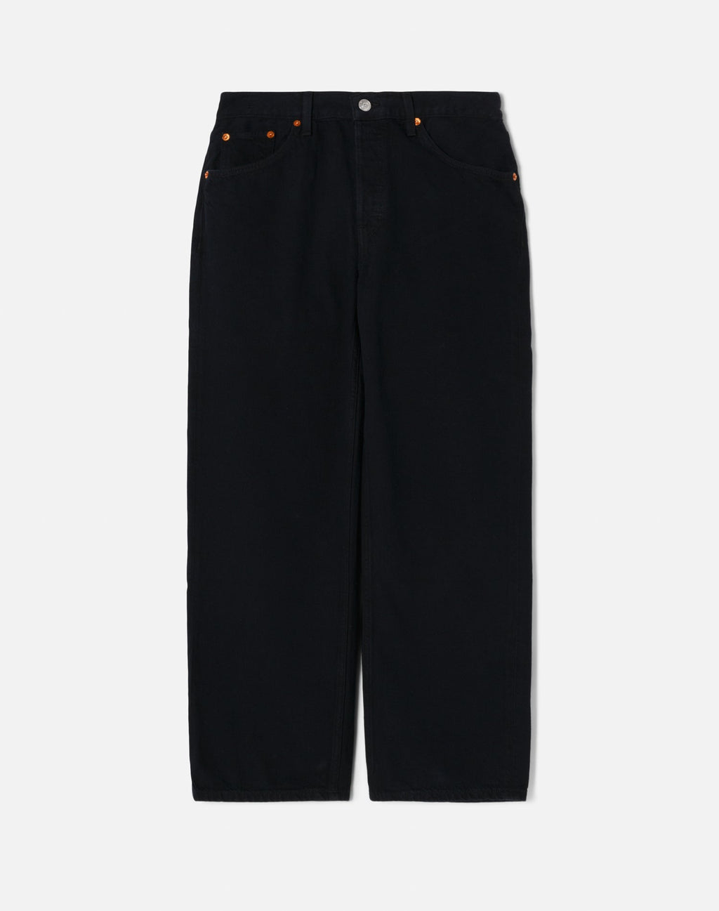 Jean Loose Crop - Black Flow