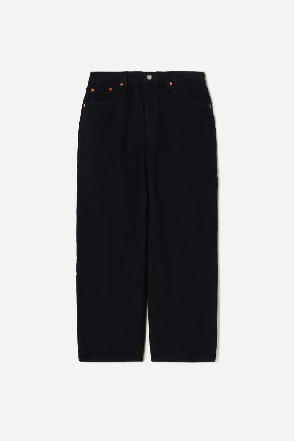 Jean Loose Crop - Black Flow