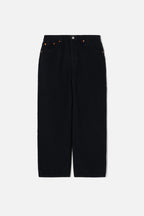 Jean Loose Crop - Black Flow