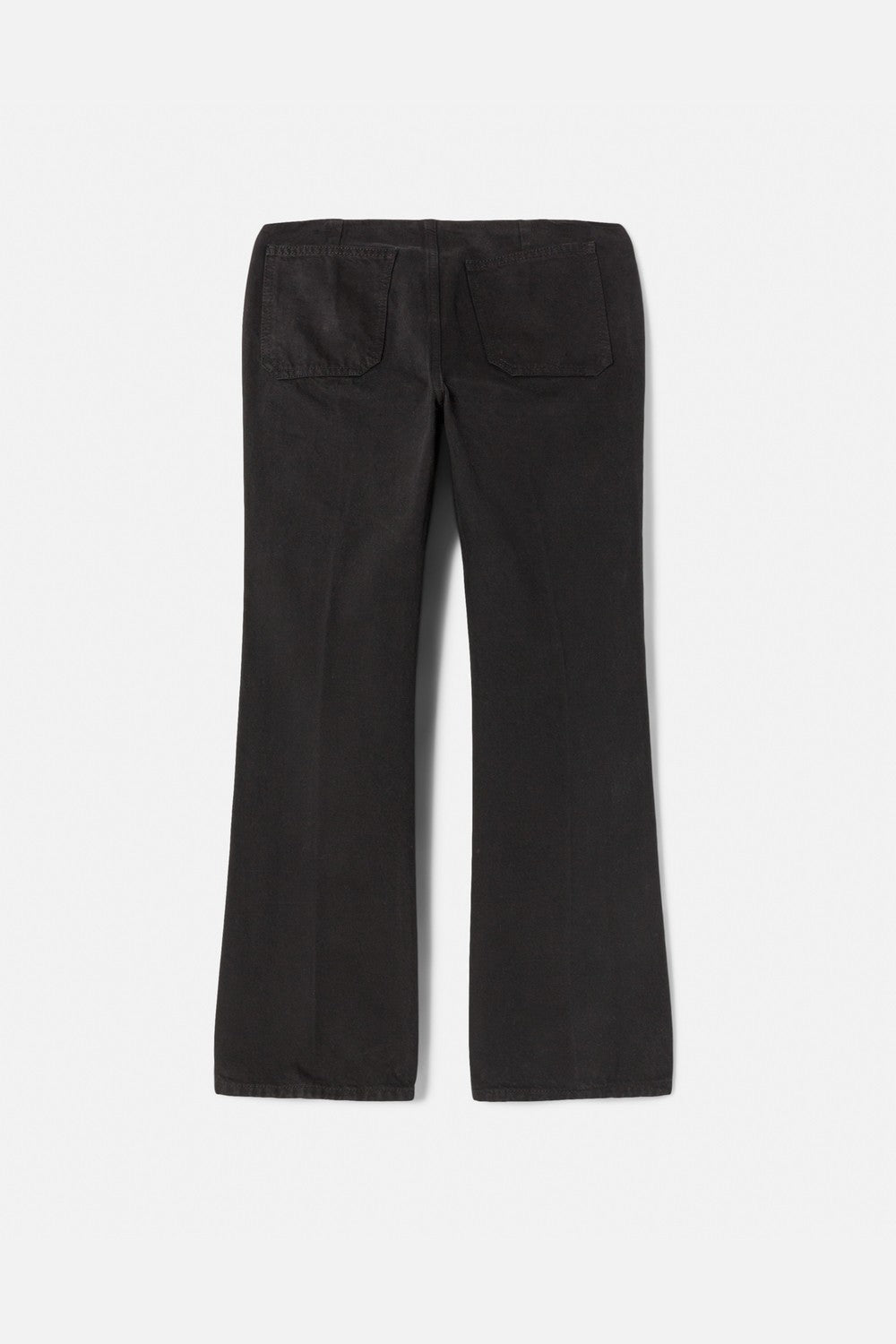 Jean Button Front Crop Boot - Black